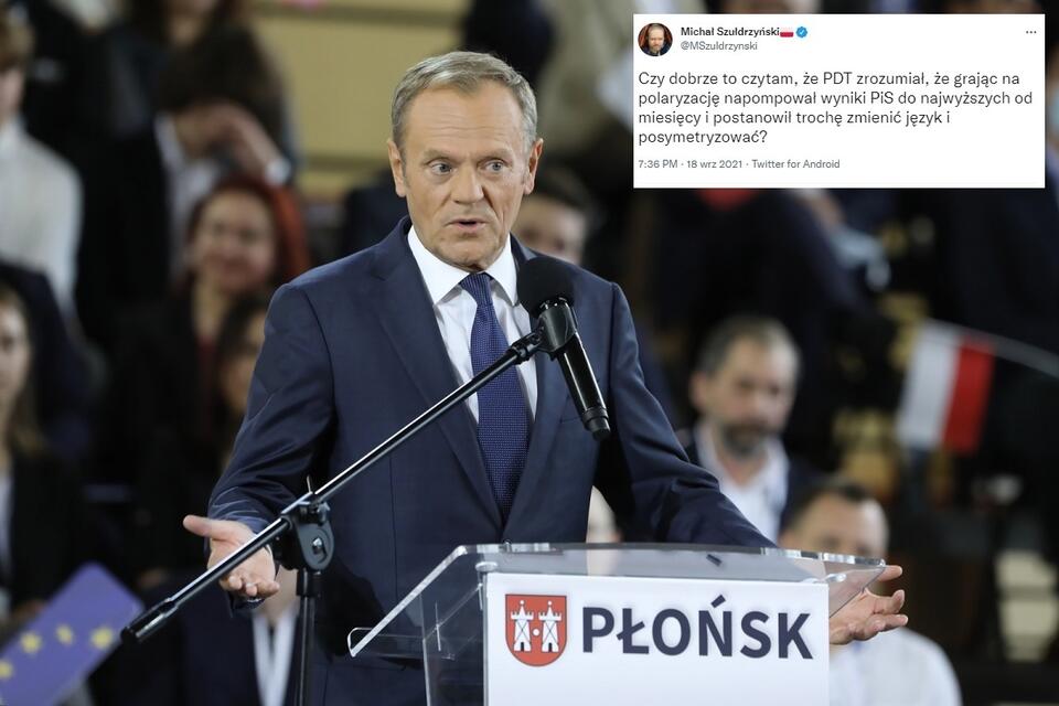 Donald Tusk / autor: PAP/Wojciech Olkuśnik/Twitter/@MSzuldrzynski
