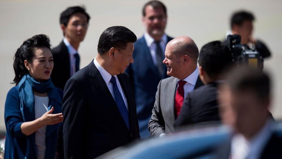 Olaf Scholz i Xi Jinping / autor: PAP/EPA