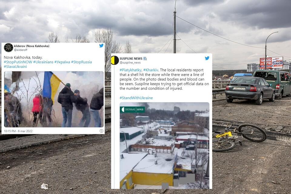 Zbrodnie rosyjskiej armii / autor: PAP/EPA; Twitter