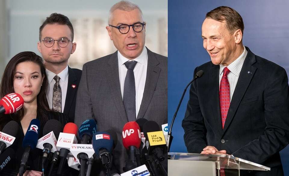 Aleksandra Uznańska-Wiśniewska i Roman Giertych (z tyłu poseł Adrian Witczak, niezwiązany ze sprawą)/Radosław Sikorski / autor: Fratria 
