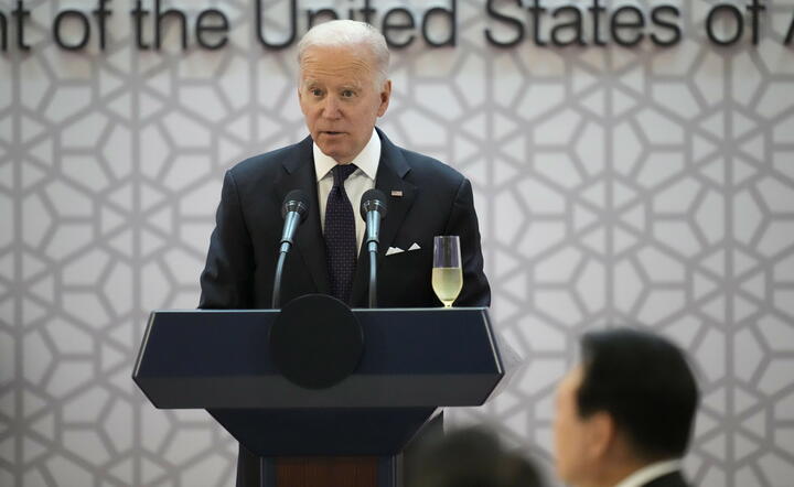prezydent Stanów Zjednoczonych Joe Biden / autor: PAP/EPA/Lee Jin-man / POOL