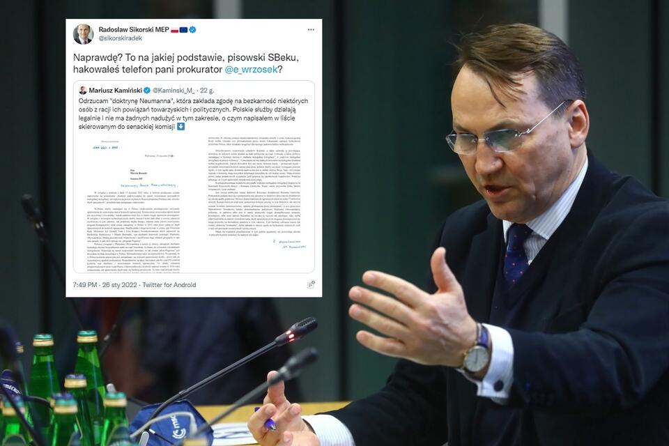Europoseł PO Radosław Sikorski / autor: PAP/Rafał Guz; Twitter