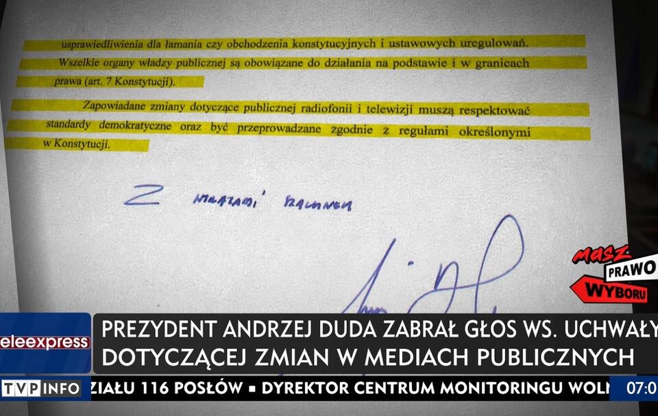 Czarne paski w TVP Info / autor: wPolityce.pl/TVP Info (screenshot)