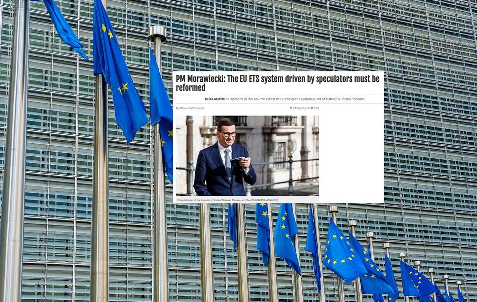 Flagi UE, artykuł premiera Mateusza Morawieckiego w Euractiv / autor: Fratria/euractiv.com