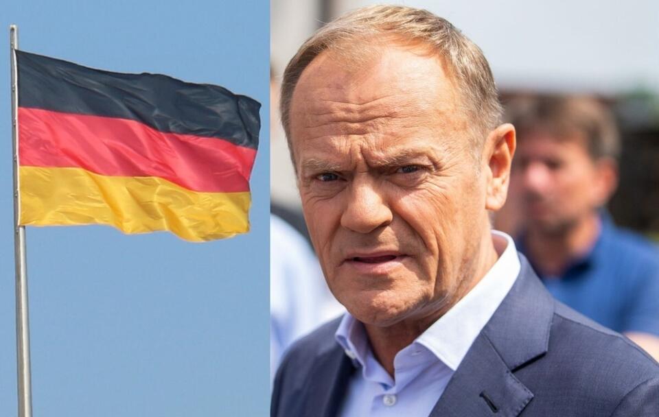 Flaga Niemiec/ Donald Tusk / autor: PAP/Tomasz Wiktor