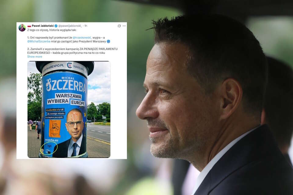 Rafał Trzaskowski i Michał Szczerba / autor: PAP-Piotr Werewka/X-Paweł Jabłoński, screen