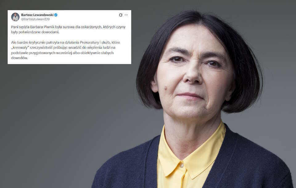 Sędzia Barbara Piwnik wypowiedziała się  krytycznie o działaniach polskich władz ws. Zbigniewa Ziobro / autor: Fratria/X