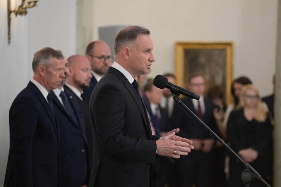 Prezydent Andrzej Duda  / autor: 	PAP/Marcin Obara