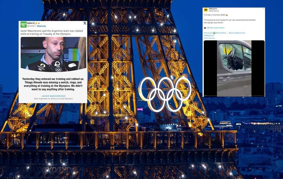 Chaos w Paryżu! Okradzeni piłkarze, zdemolowany bus kolarzy