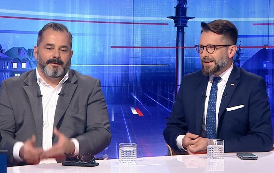 Arkadiusz Iwaniak i Radosław Fogiel / autor: screenshot TVP Info