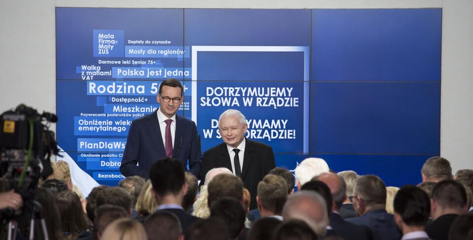 Leader od the Law and Justice party Jaroslaw Kaczynski and Prime Minister Mateusz Morawiecki / autor: wPolityce.pl/Andrzej Wiktor
