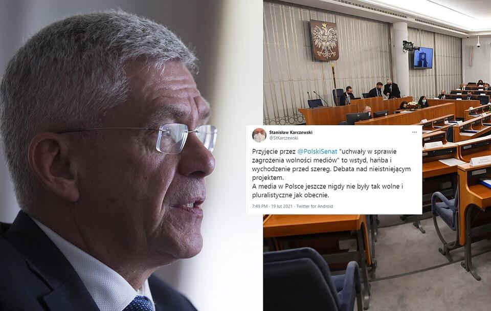 autor: Fratria; Twitter/Stanisław Karczewski; PAP/Piotr Nowak