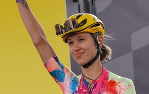 Katarzyna Niewiadoma, która uczestniczyła w wypadku w końcówce klasyka kolarskiego Mediolan-San Remo / autor: G.Garitan/CC/Wikimedia Commons/https://creativecommons.org/licenses/by-sa/4.0