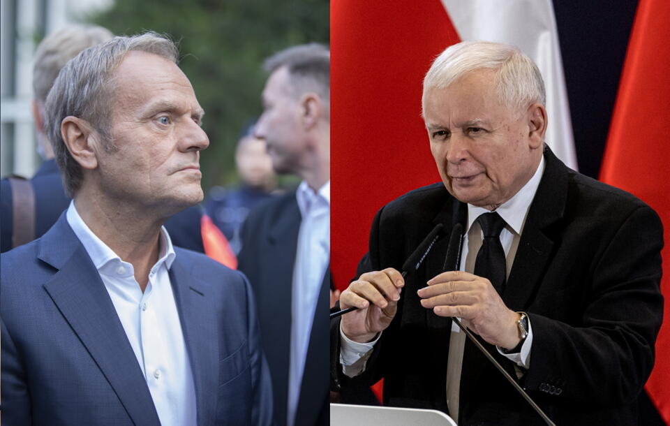 Jarosław Kaczyński, Donald Tusk  / autor: PAP/Paweł Jaskółka/Fratria 