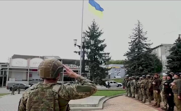 Wojsko ukraińskie w Bałakliji / autor: PAP/EPA