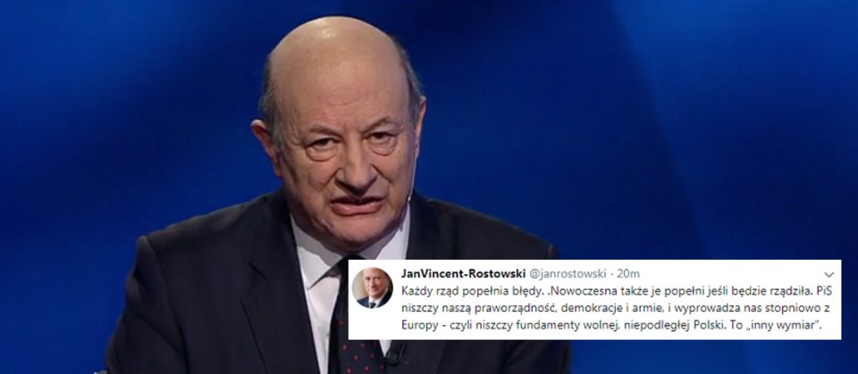 Jan Vincent-Rostowski / autor:  wPolityce.pl/Polsat News/Twitter