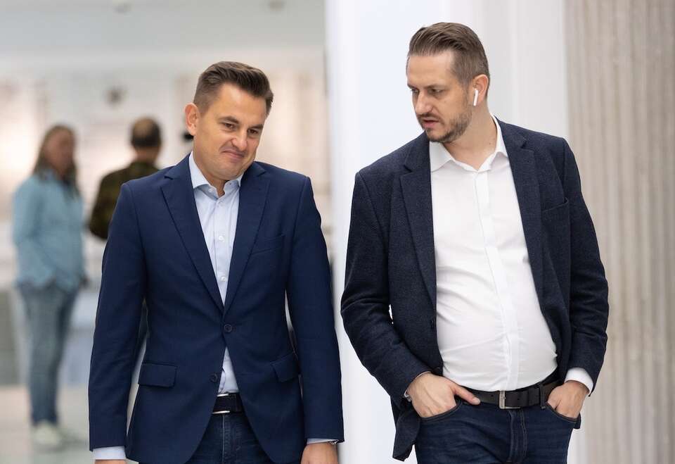 Arkadiusz Myrcha (L) i Kamil Dziubka (P) / autor: Fratria