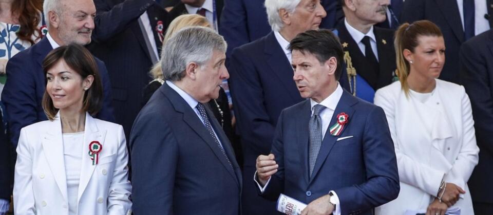 Premier Giuseppe Conte i Antonio Tajani / autor: PAP/EPA