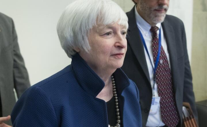 Prezes Fed Janet Yellen na konferencji po obradach Fed, fot. PAP/EPA/Michael Reynolds