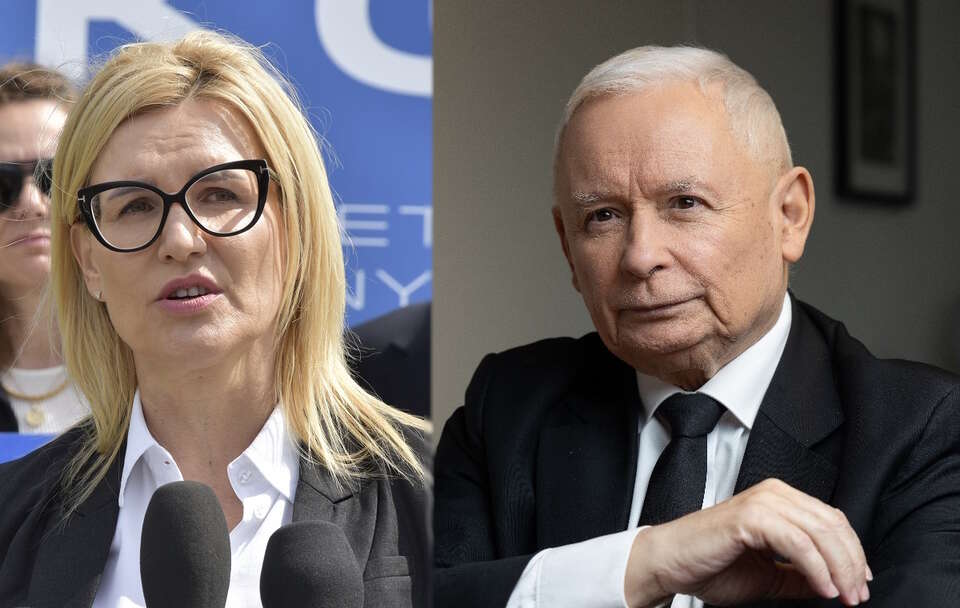 Prokurator Ewa Wrzosek, prezes PiS Jarosław Kaczyński / autor: Fratria