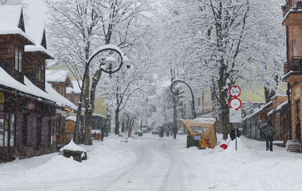 Intensywne opady śniegu w Zakopanem / autor: PAP/Józef Niedziałek
