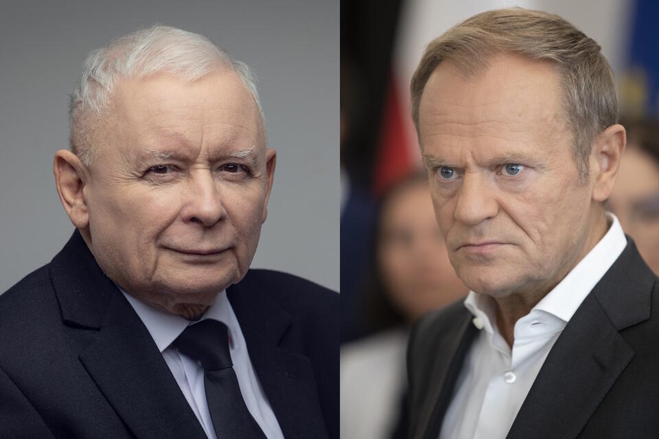 Jarosław Kaczyński, Donald Tusk  / autor: Fratria 