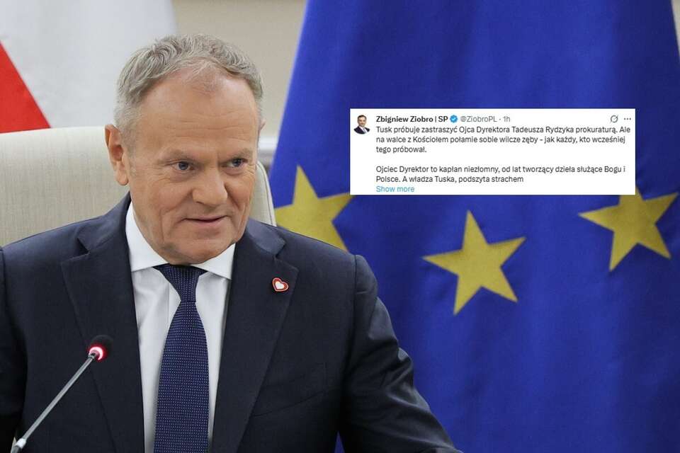 Donald Tusk/Wpis Zbigniewa Ziobro (screen z X) / autor: PAP/Paweł Supernak/X-Zbigniew Ziobro (screen)