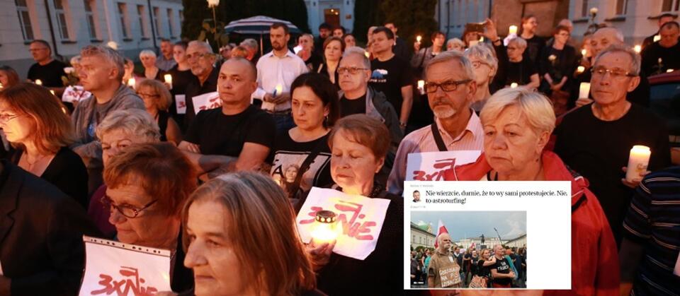 Manifestacja w obronie sądów / autor: PAP/Marcin Bednarski/Twitter