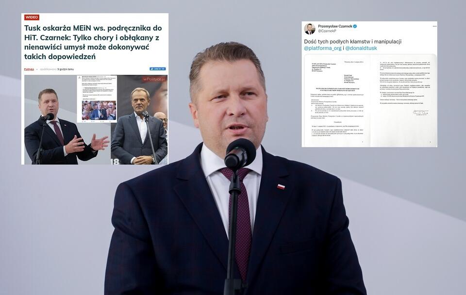 Minister Przemysław Czarnek / autor: PAP/Albert Zawada/screenshot wPolityce.pl/Twitter