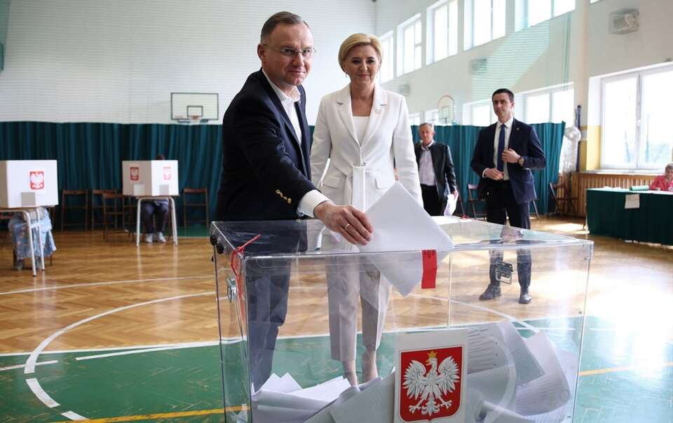 Para prezydencka głosuje w wyborach samorządowych / autor: PAP/Łukasz Gągulski