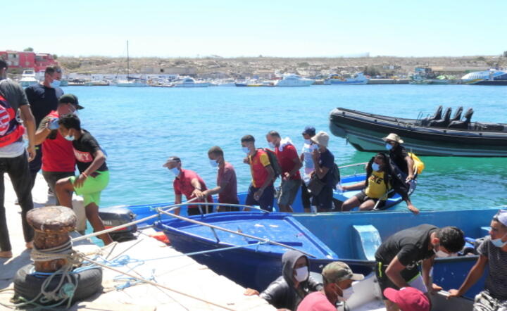 migranci na Lampeduzie / autor: EPA/PAP