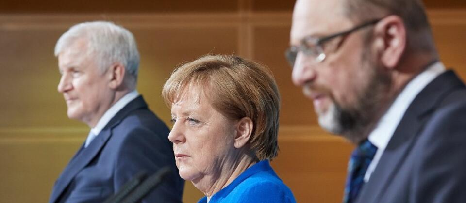 Seehofer, Merkel i Schulz / autor: PAP/epa