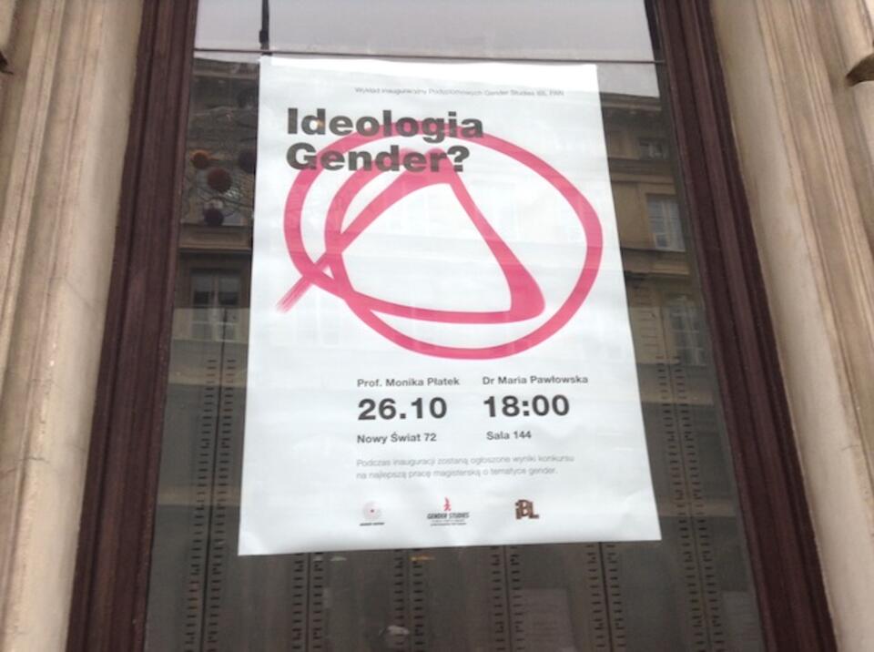 Fot. Plakat wykładu inauguracyjnego "Ideologia Gender" na UW / wPolityce.pl
