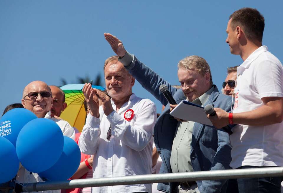 Daniel Olbrychski na marszu środowisk KO / autor: Fratria/Andrzej Wiktor