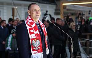 Prezydent RP Karol Nawrocki wziął udział w odbywającej się na Jasnej Górze XVIII Ogólnopolskiej Patriotycznej Pielgrzymce Kibiców pod hasłem „Ciebie Boga Wysławiamy”. / autor: KPRP/Mikołaj Bujak