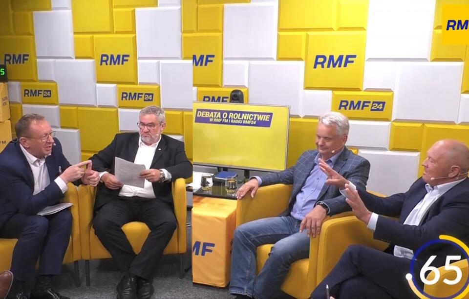 Robert Telus, Jan Krzysztof Ardanowski, Marek Sawicki, Mirosław Maliszewski  / autor: screenshot Twitter @Rozmowa_RMF