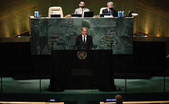 Scholz potępia Putina w ONZ. "Tylko wtedy zrezygnuje"
