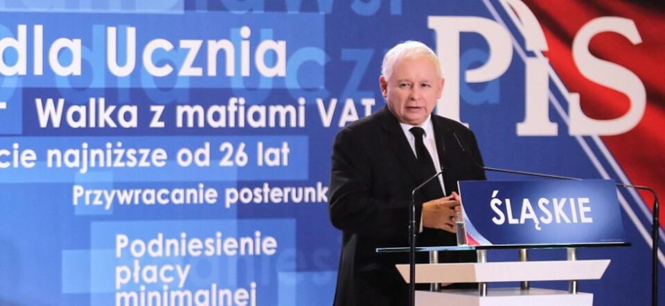 Jarosław Kaczyński podczas łódzkiej konwencji / autor: PAP/Andrzej Grygiel