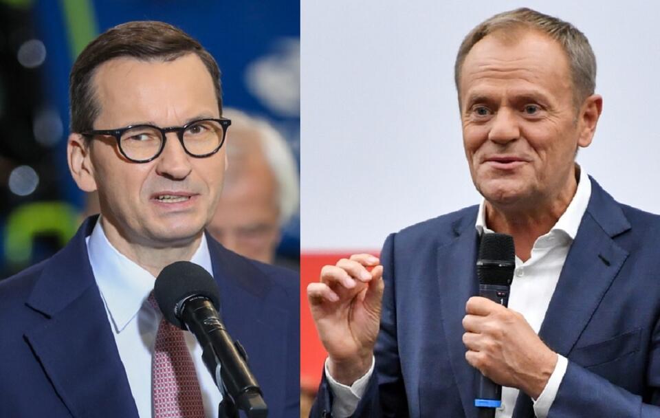 Mateusz Morawiecki/Donald Tusk / autor: PAP/Grzegorz Momot/PAP/Adam Warżawa