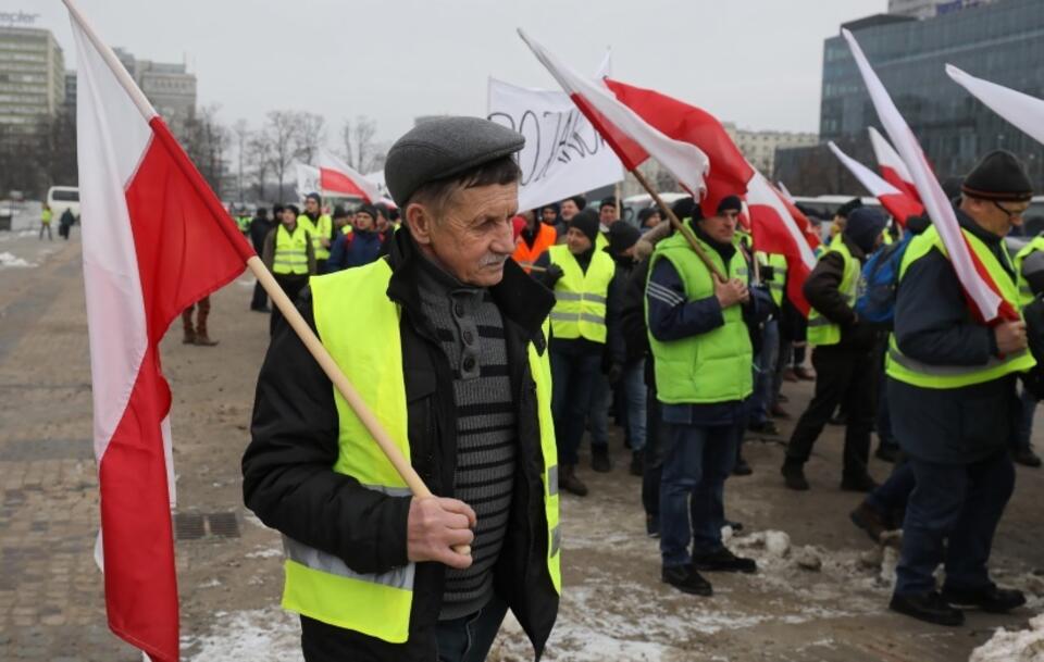 Ogólnopolski protest rolników, zorganizowany przez AGROunię w Warszawie / autor: PAP/Paweł Supernak