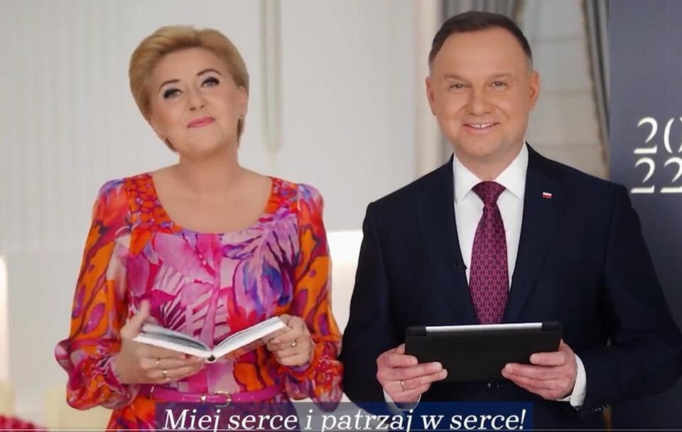 Para prezydencka czyta "Romantyczność" Adama Mickiewicza / autor: screen Twitter/@prezydent_pl