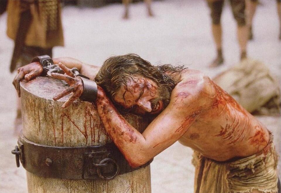 Kadr z filmu "Pasja" (reż. Mel Gibson)