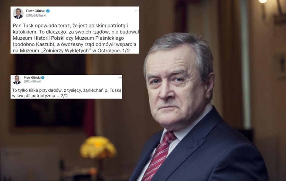 autor: Fratria; Twitter/Piotr Gliński (screenshot)