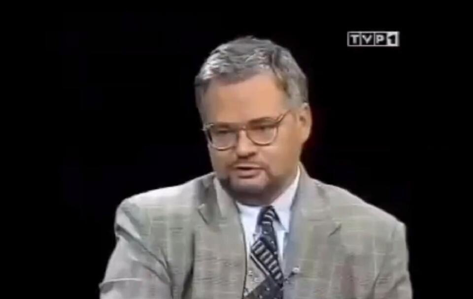 Adam Glapiński w 1994 roku / autor: TVP1/Twitter/@MalaSycylia (screenshot)