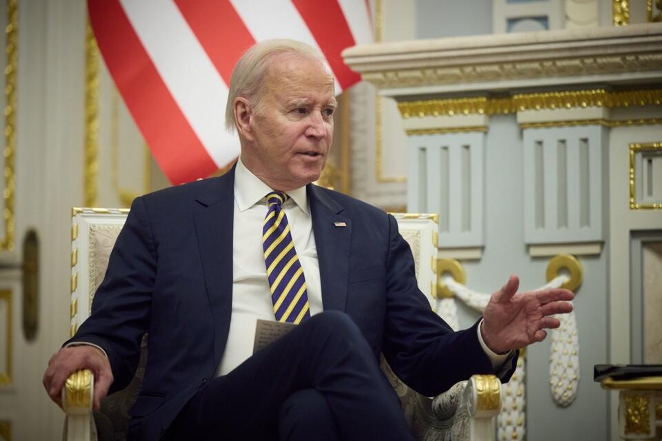 Prezydent Joe Biden z niezapowiedzianą wizytą w Kijowie. / autor: PAP/EPA