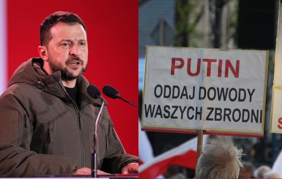 Zełenski: Wróg poniesie odpowiedzialność za Katyń i Smoleńsk