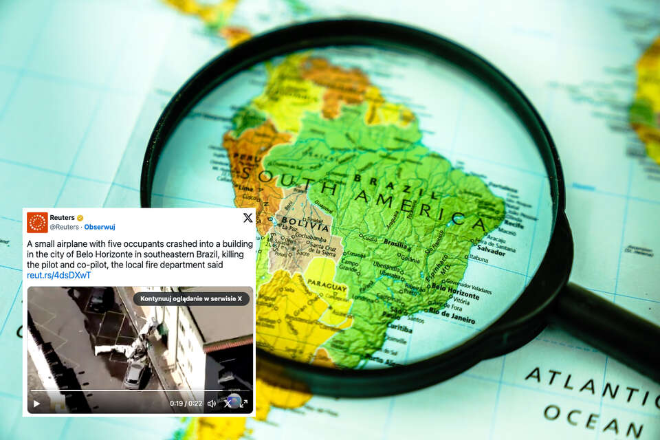 Co najmniej trzy osoby zginęły w rezultacie uderzenia awionetki w blok mieszkalny w brazylijskim mieście Belo Horizonte. / autor: Fratria/X