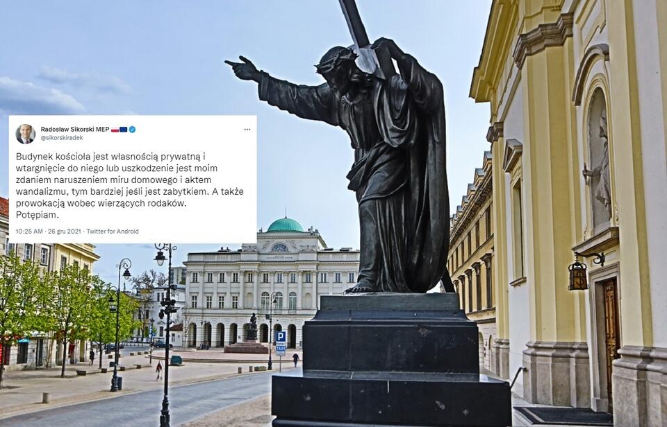 Kościół Św. Krzyża na Krakowskim Przedmieściu w Warszawie / autor: Fratria/TT