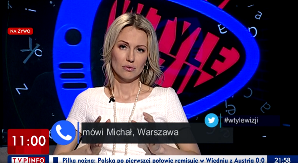 Magdalena Ogórek, współprowadząca program 'W tyle wizji' / autor: TVP Info