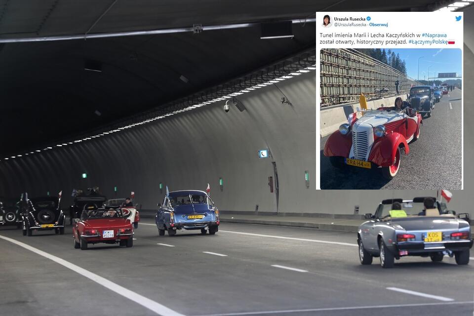 Pierwsze samochody przejechały tunelem w ciągu Zakopianki! / autor: 	PAP/Grzegorz Momot